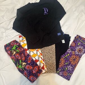 Disney Black Spirit Jersey with Purple Detail and 5 leggins